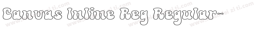 Canvas Inline Reg Regular字体转换